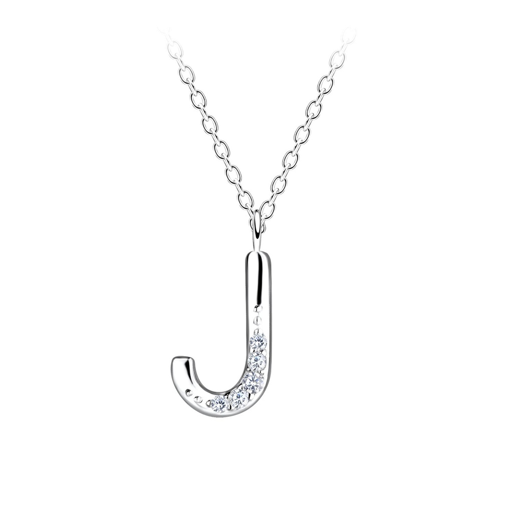 [10029660] Collier lettre J en argent