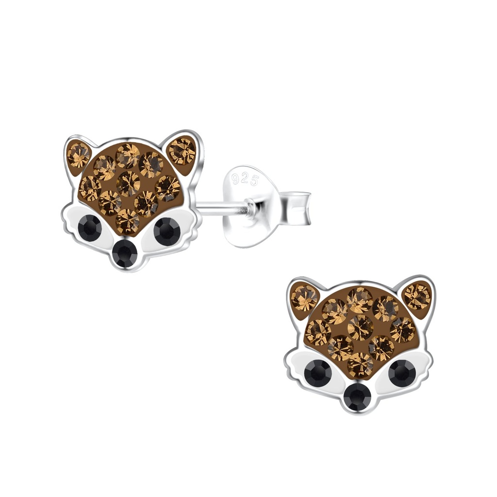 Puces d'oreilles renard en argent