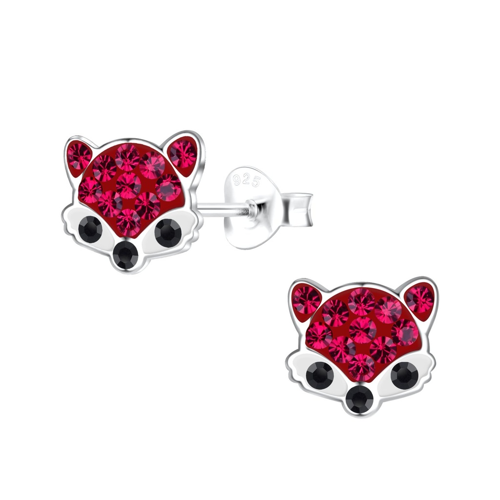 Silver Fox Stud Earrings