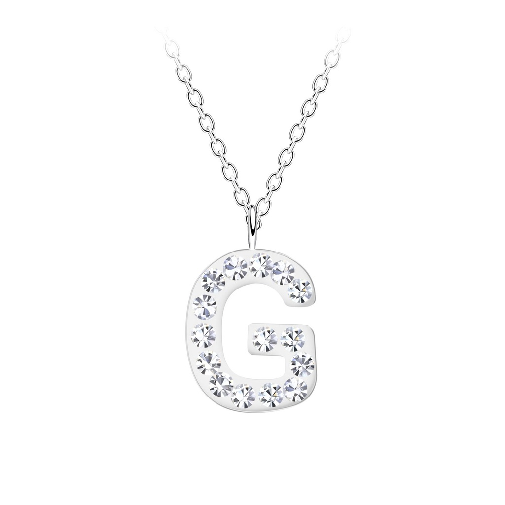 [10029649] Silver Letter G Necklace