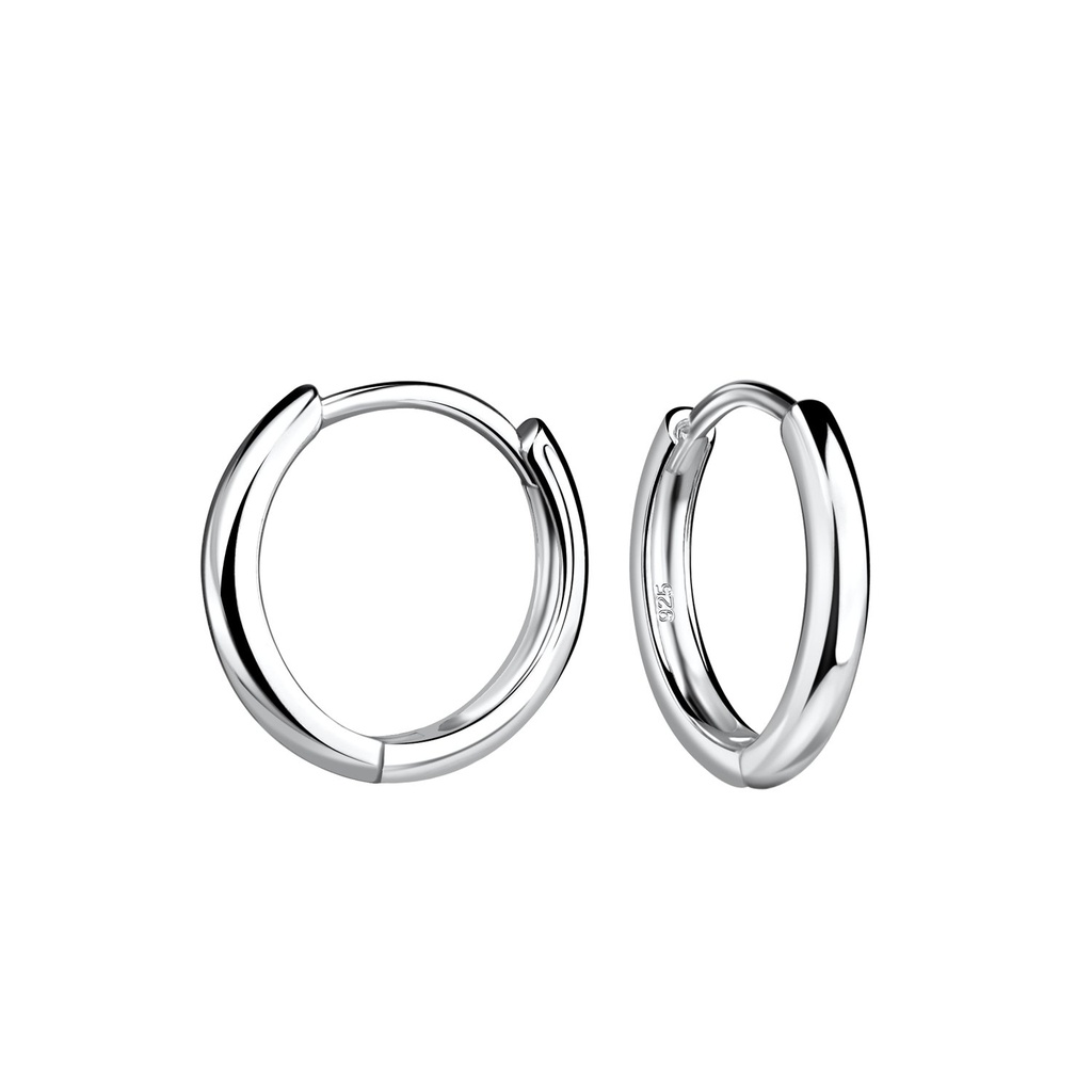 [10029357] Créoles huggie en argent 13 mm