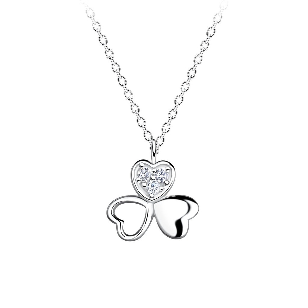 Collier trèfle irlandais en argent