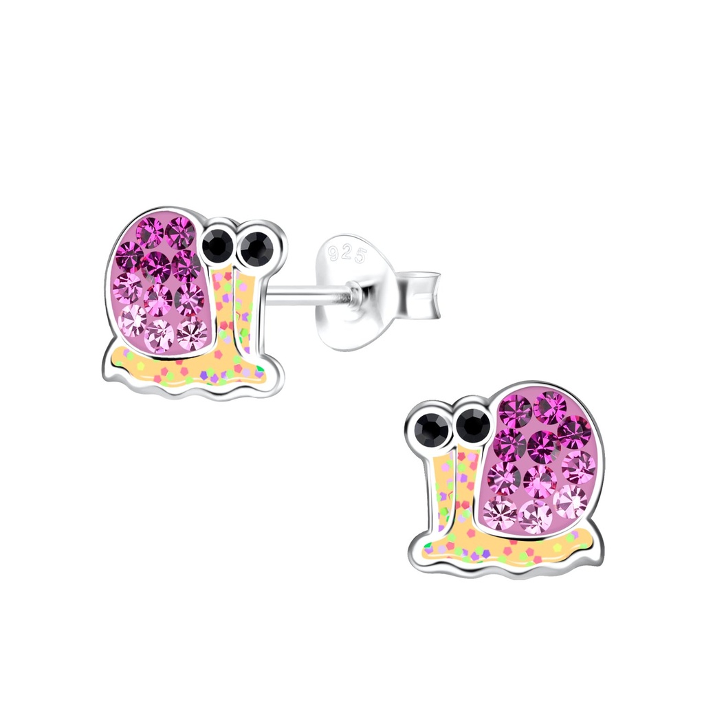 Puces d'oreilles escargot en argent