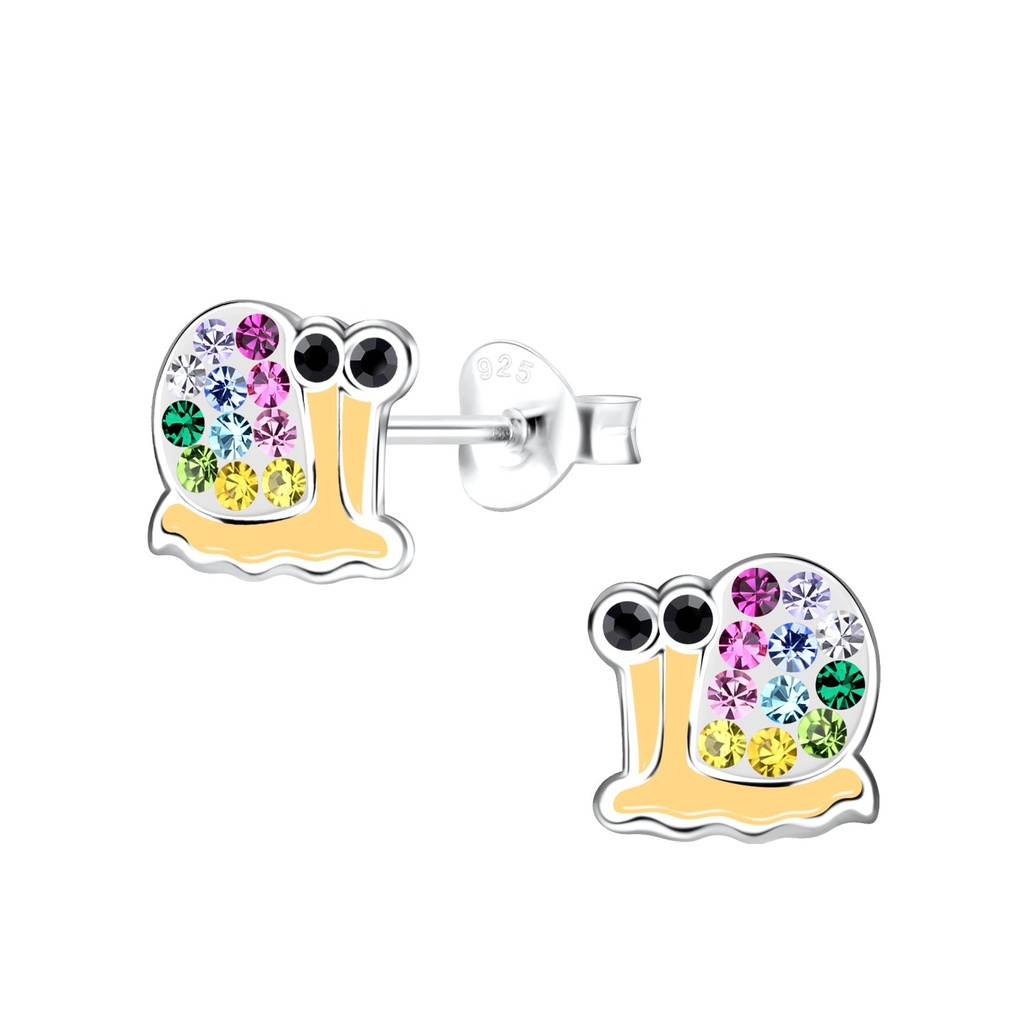 Puces d'oreilles escargot en argent