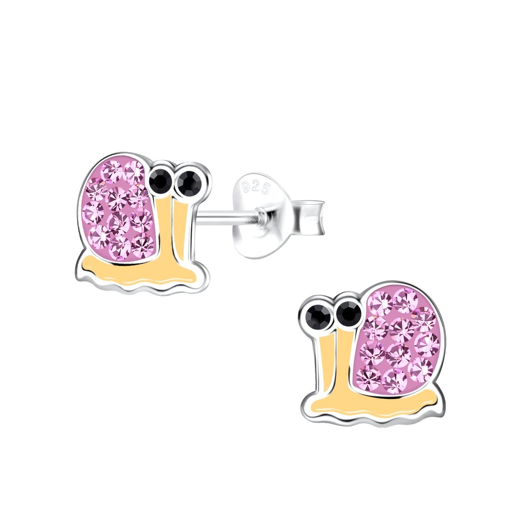 Silver Snail Stud Earrings