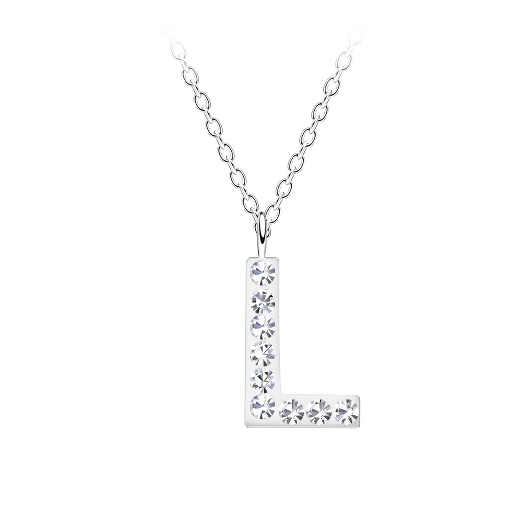 Silver Letter L Necklace