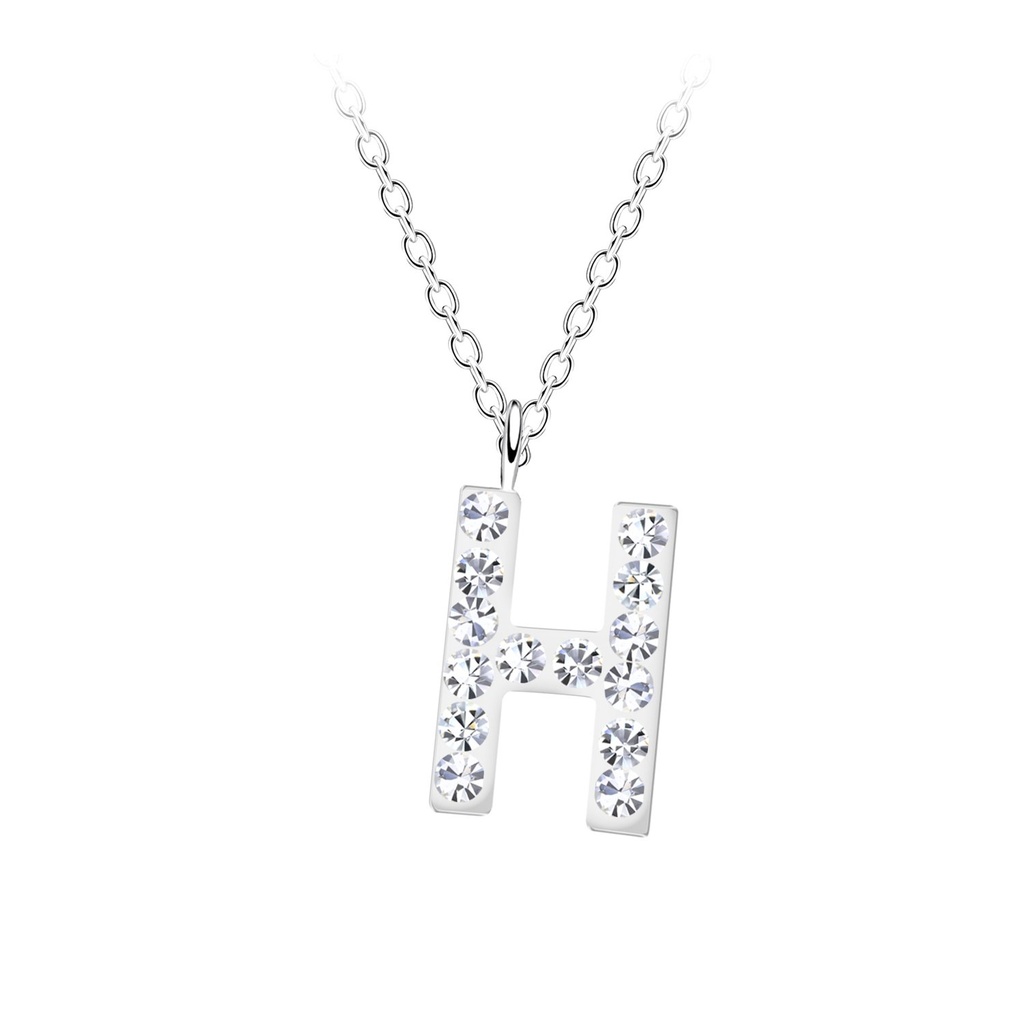 Collier lettre H en argent