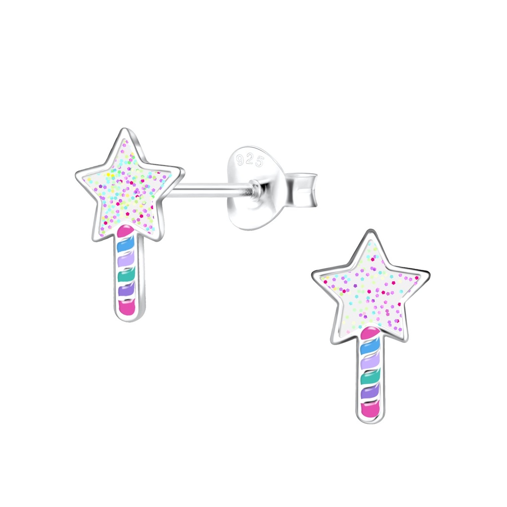 Silver Star Stud Earrings