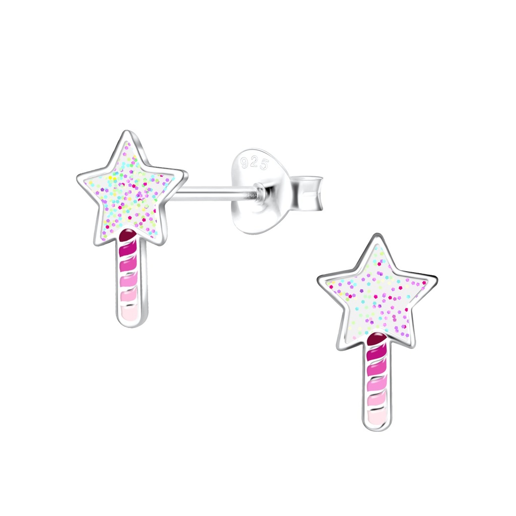 Silver Star Stud Earrings