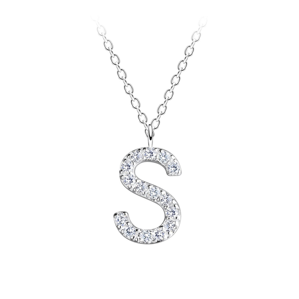 Collier lettre S en argent