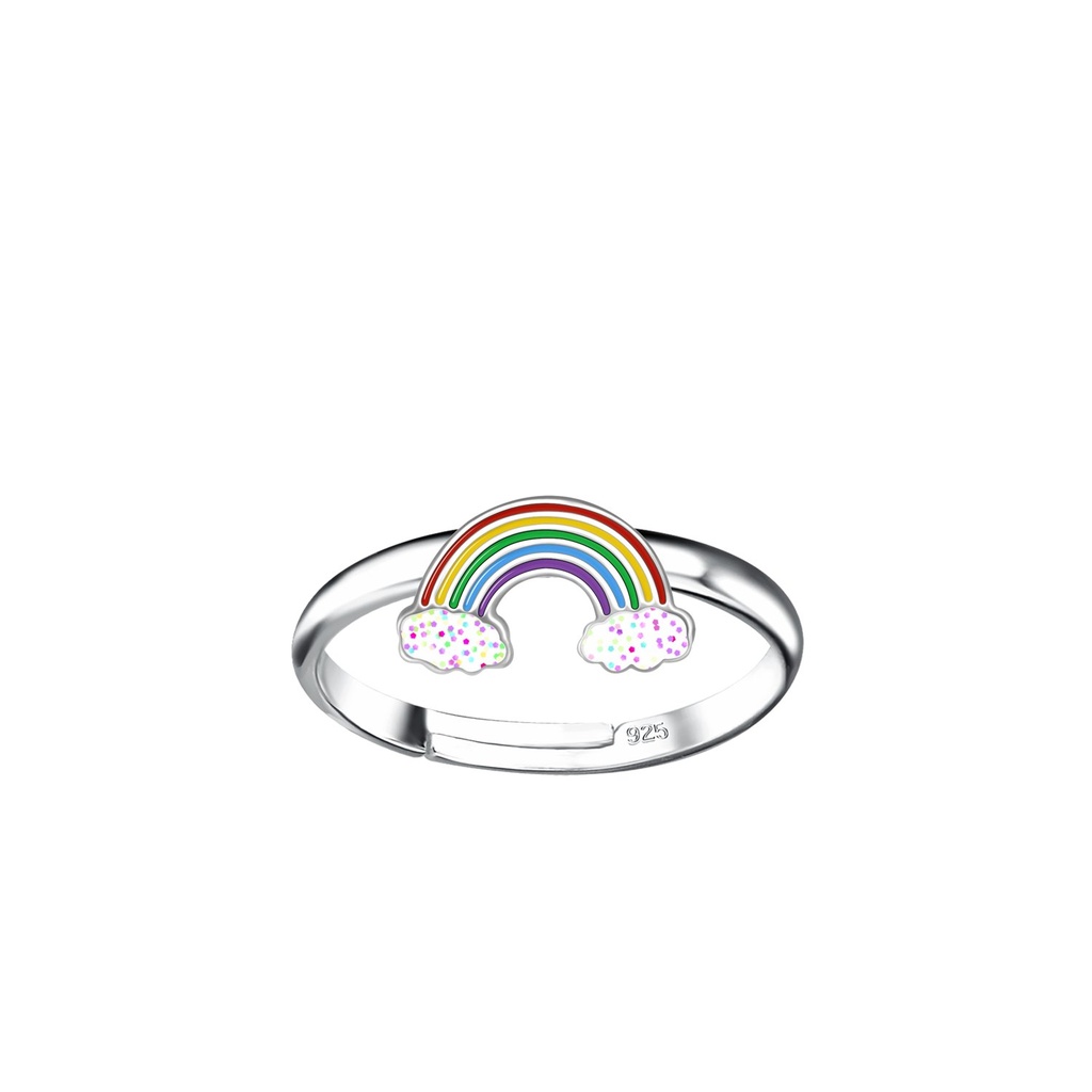 [10023779] Silver Rainbow Adjustable Ring