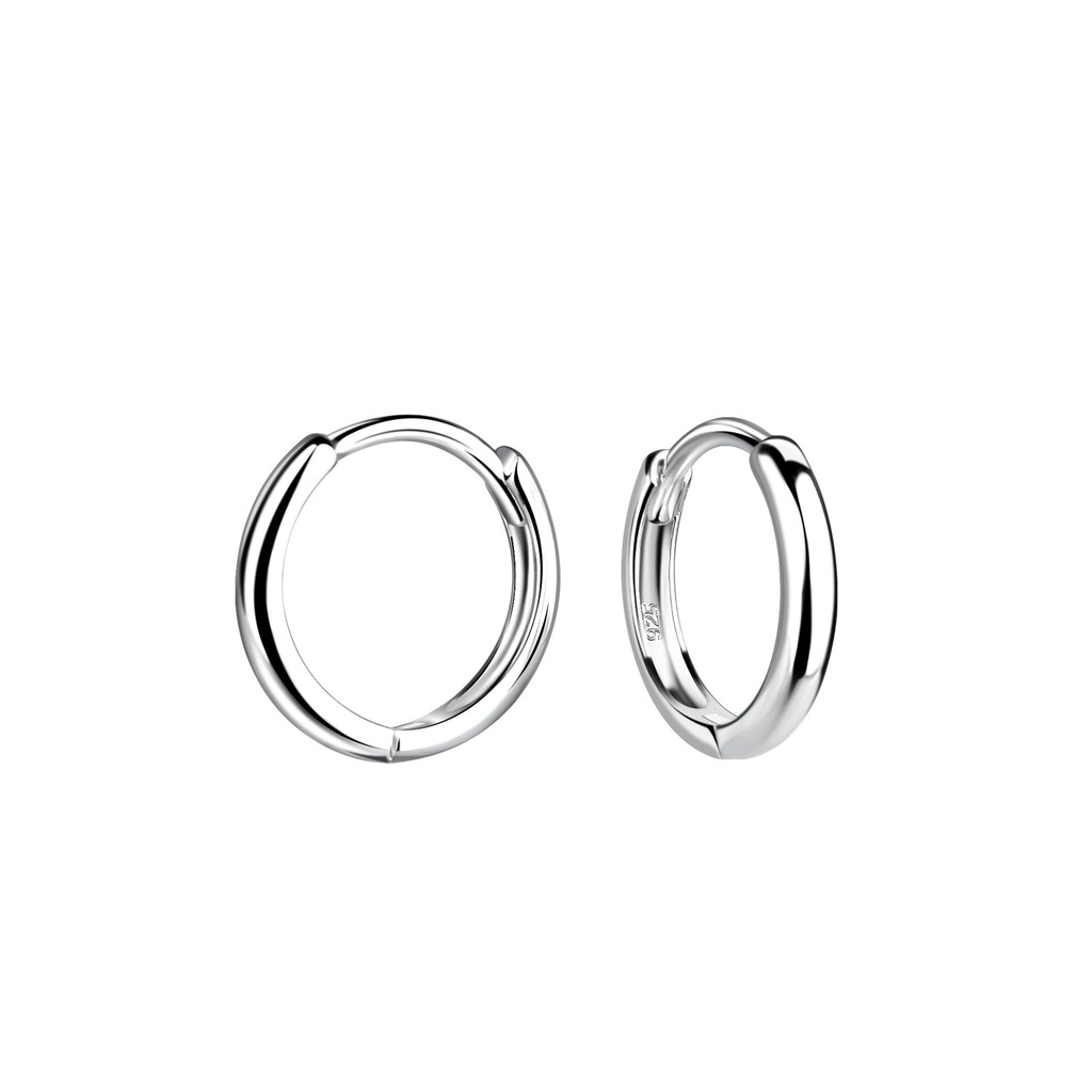 [10029356] 11mm Silver Huggie Earrings