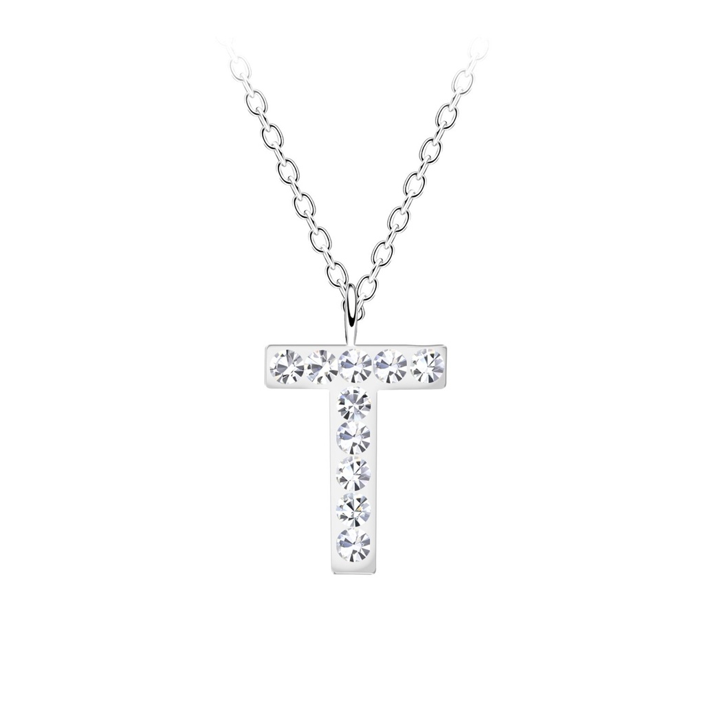 [10029638] Silver Letter T Necklace