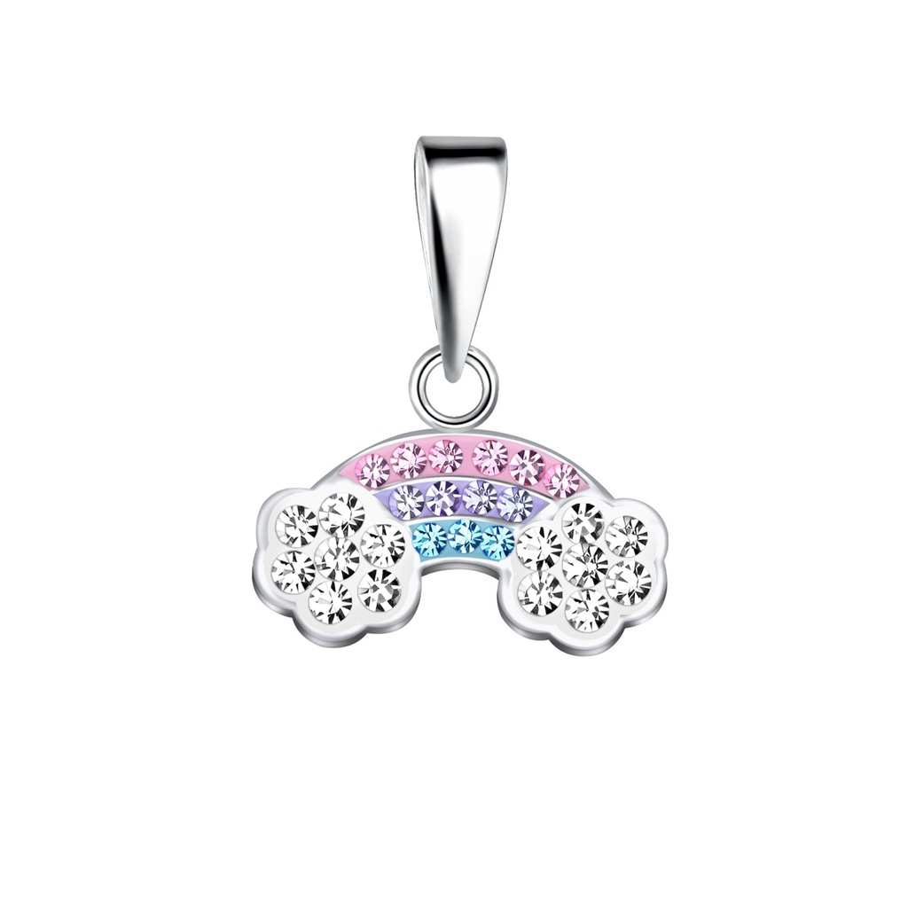 [10023910] Pendentif arc-en-ciel en argent