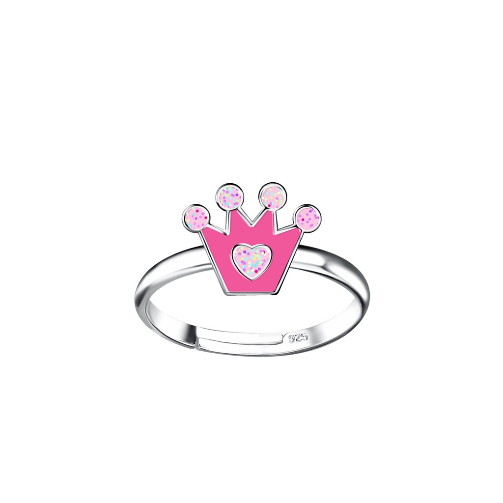 [10020874] Silver Crown Adjustable Ring