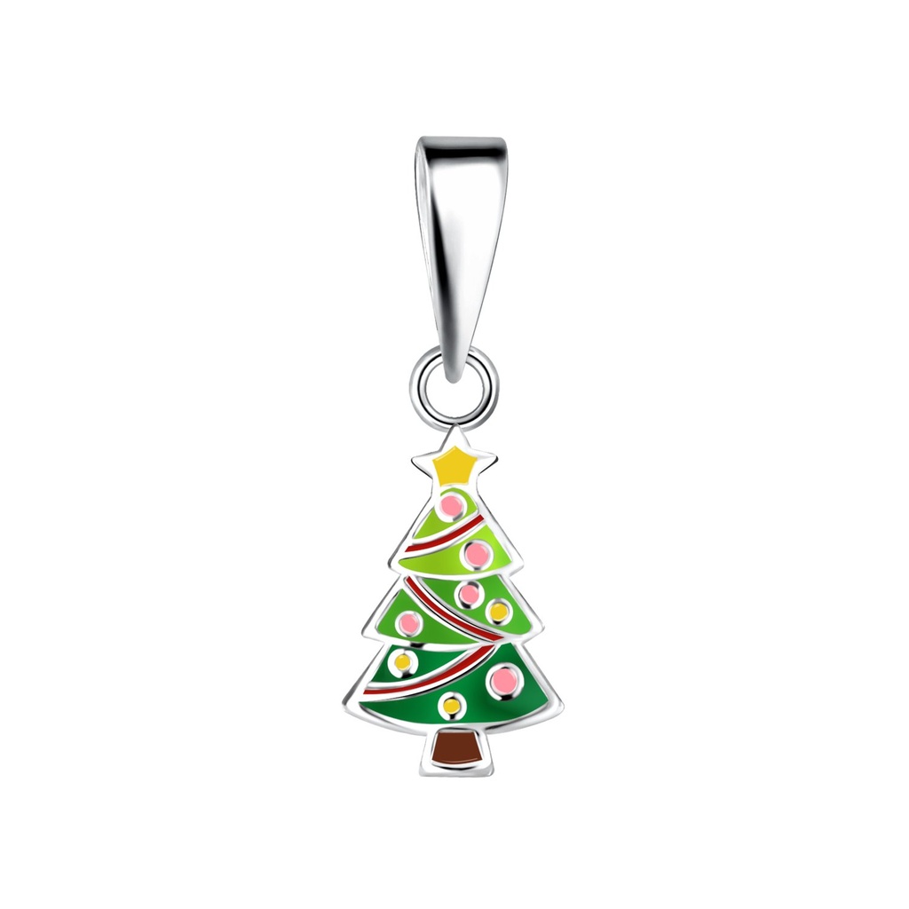 Pendentif sapin de Noël en argent