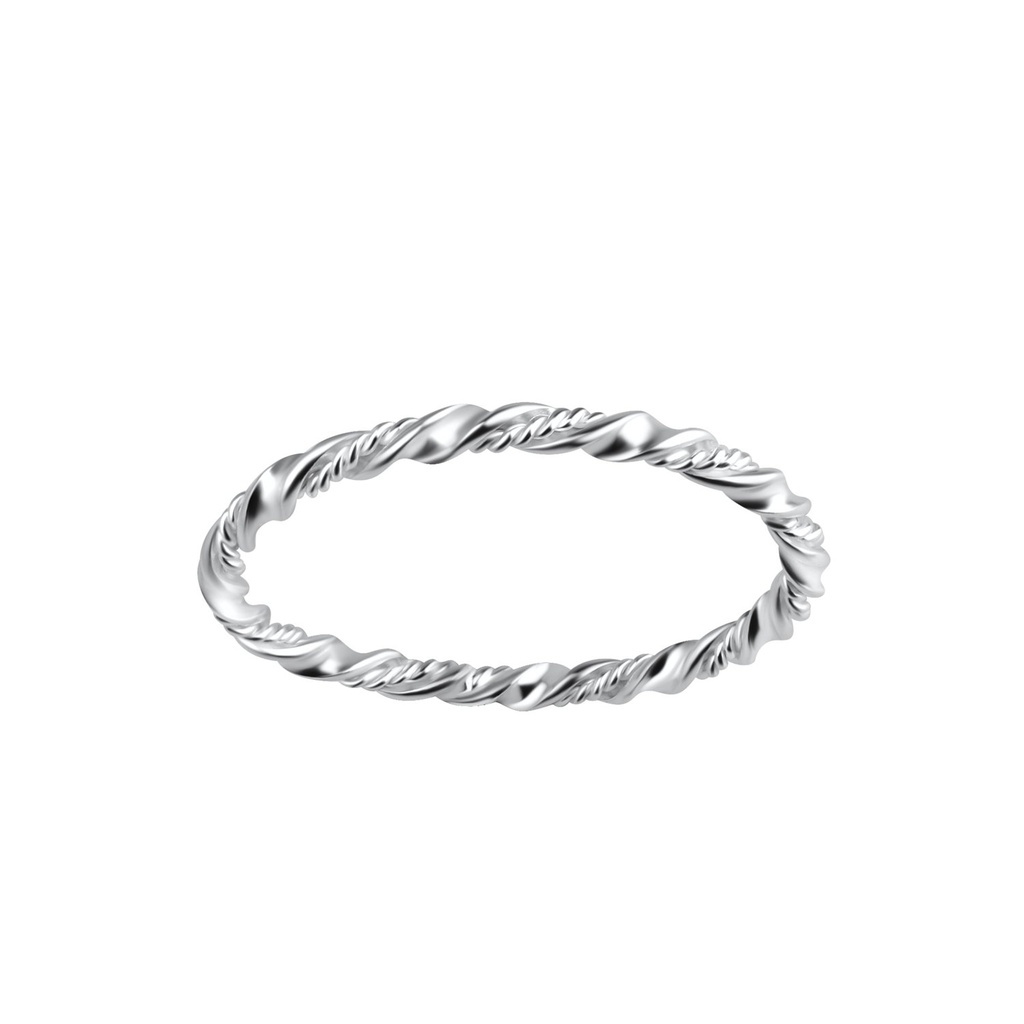 Bague torsadée en argent