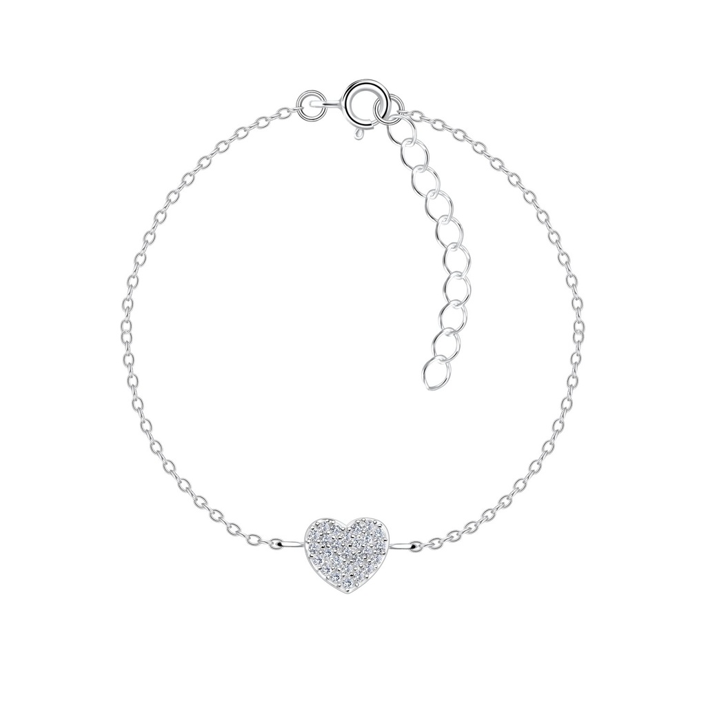 Bracelet cœur en argent