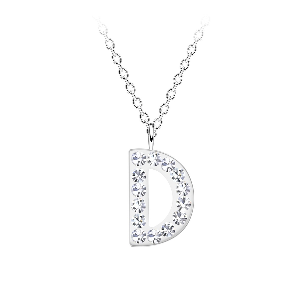 [10028090] Collier lettre D en argent
