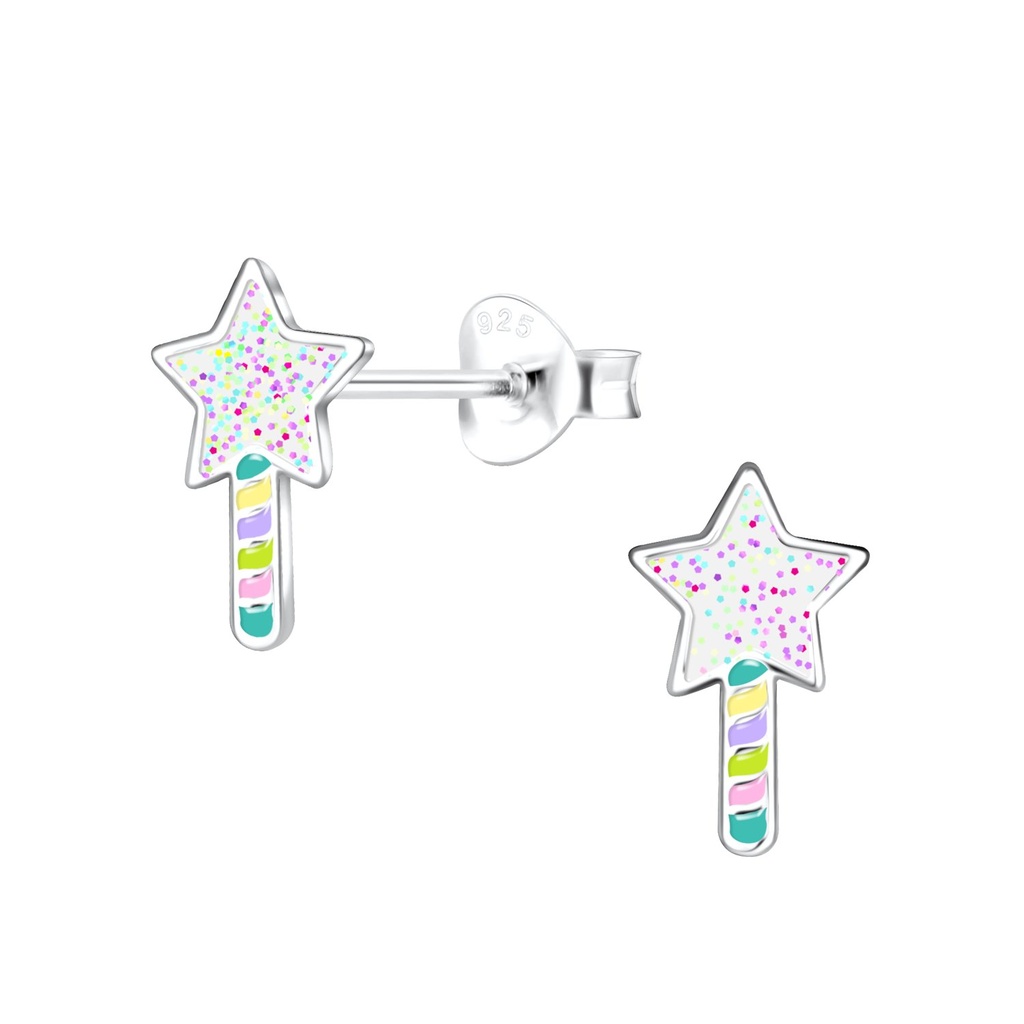 Silver Star Stud Earrings