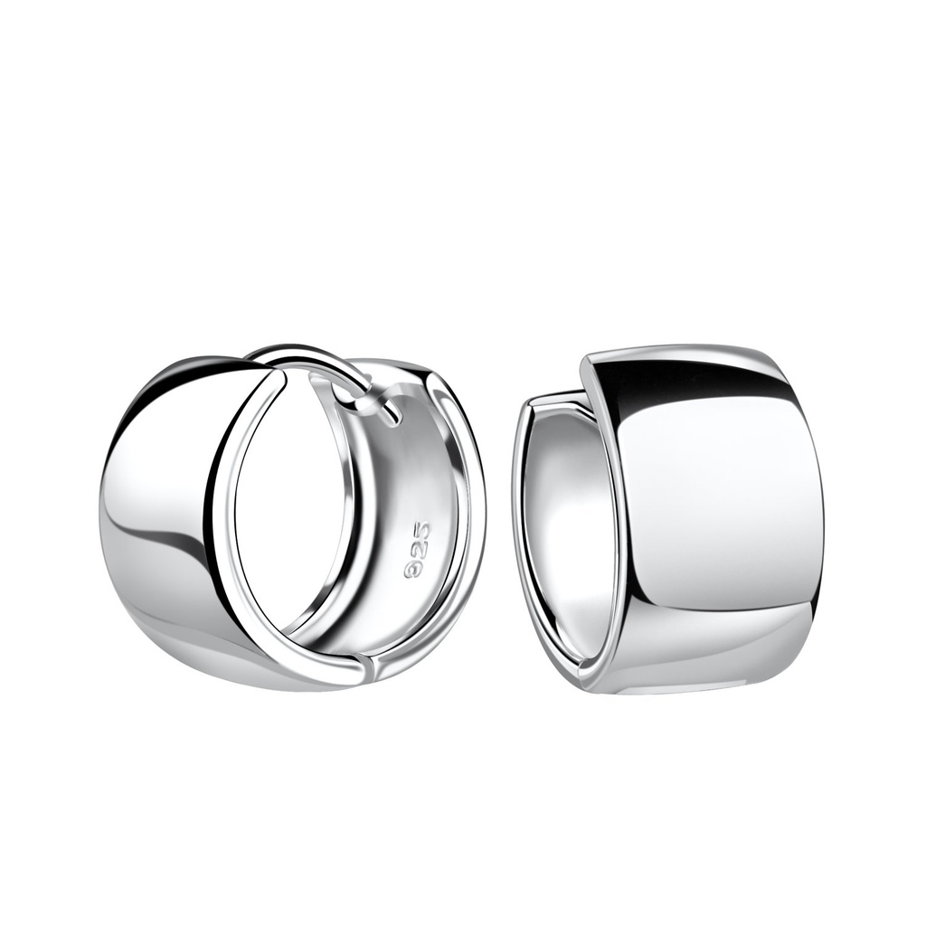 Créoles huggie en argent 8x13 mm