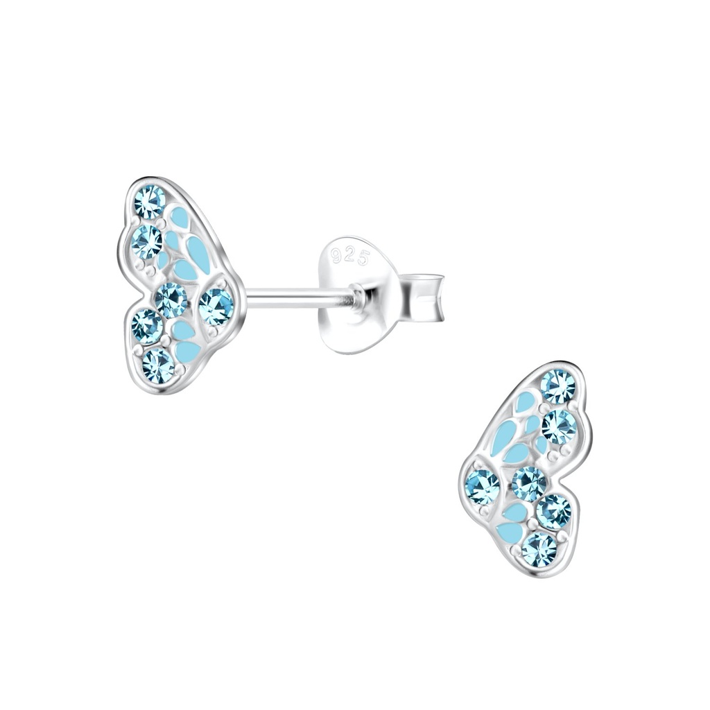 Silver Butterfly Stud Earrings