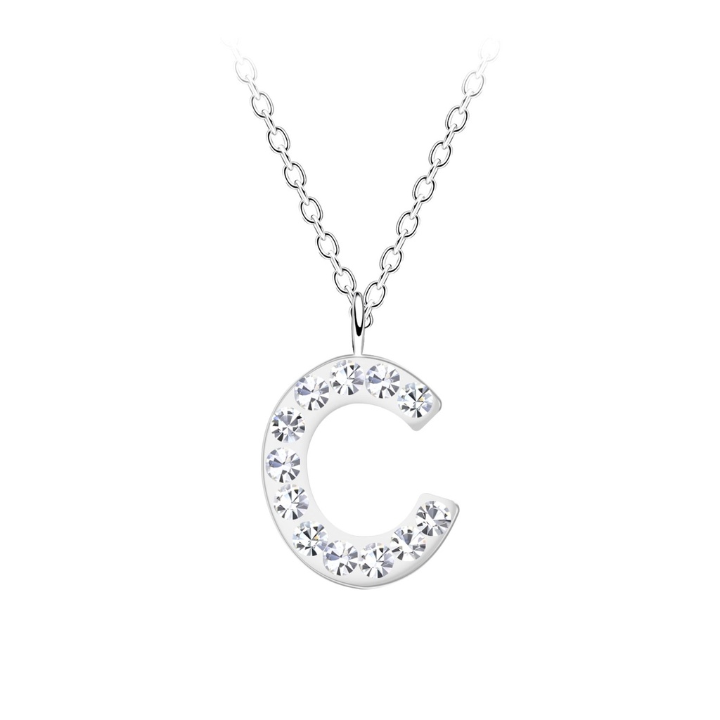 Collier lettre C en argent