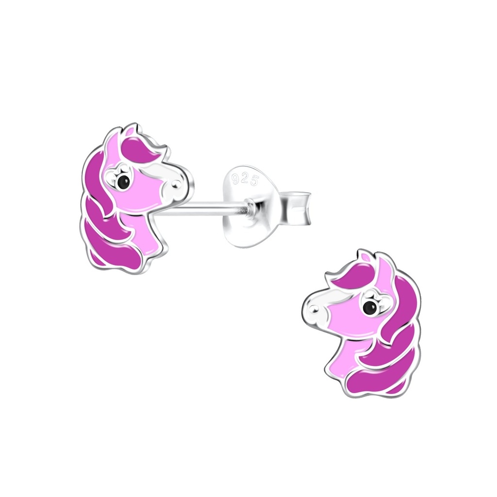 Silver Horse Stud Earrings