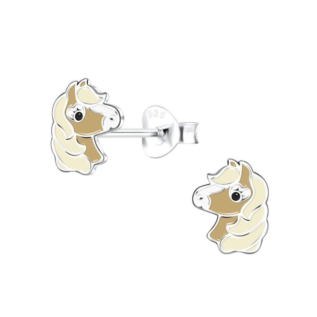 Silver Horse Stud Earrings
