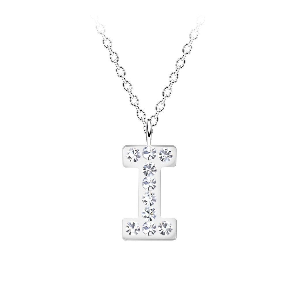Silver Letter I Necklace