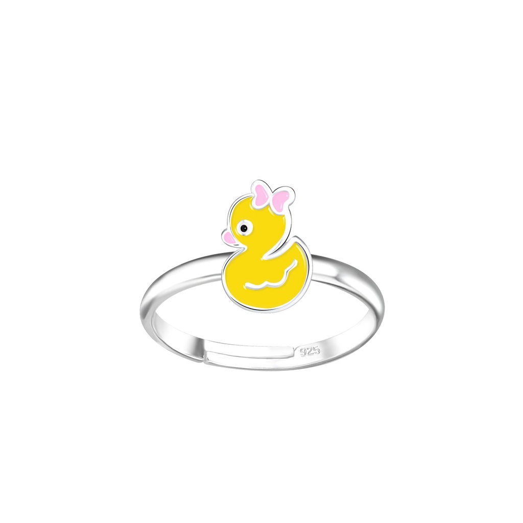 [10028324] Bague réglable canard en argent