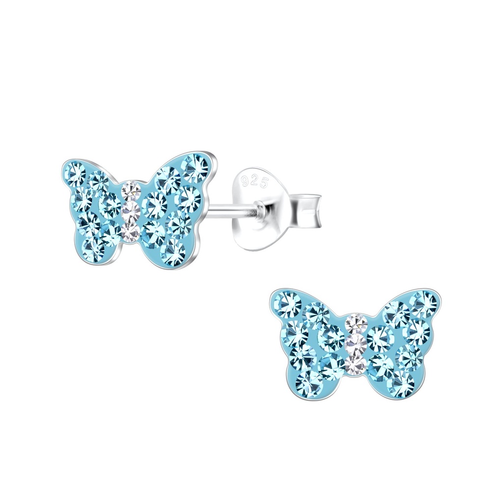 Silver Butterfly Stud Earrings