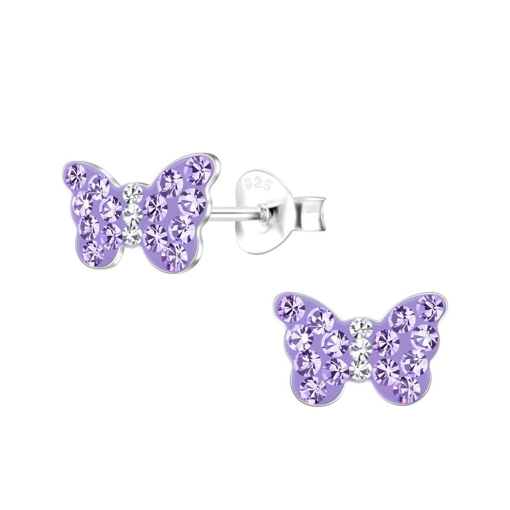 Silver Butterfly Stud Earrings