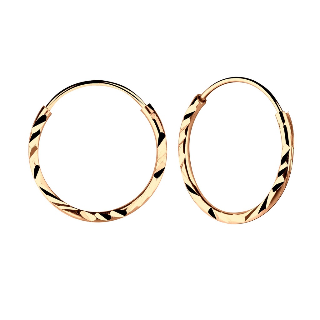 [10023309] Créoles taille diamant en argent 18 mm