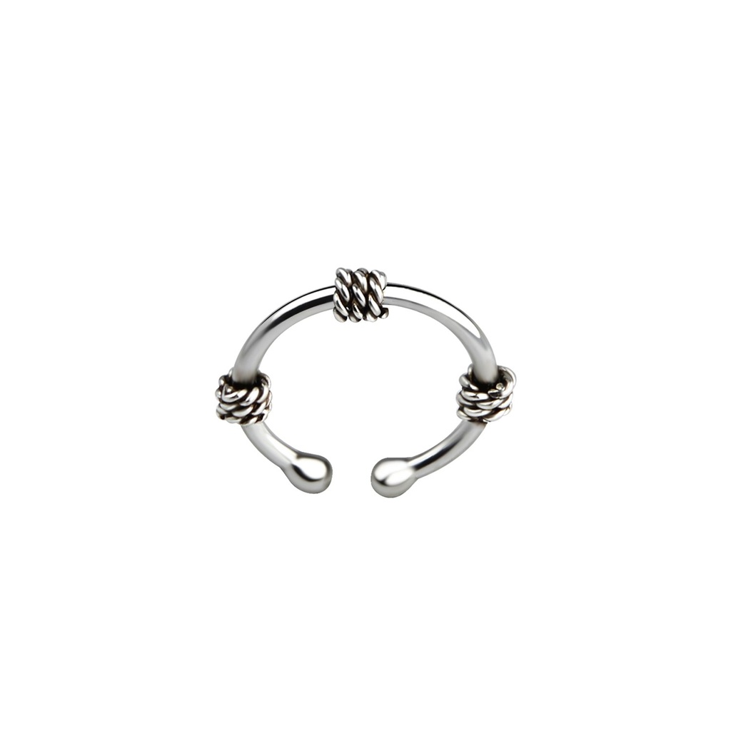 Ear cuff torsadé en argent