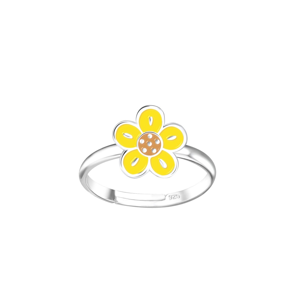 [10020131] Bague réglable fleur en argent