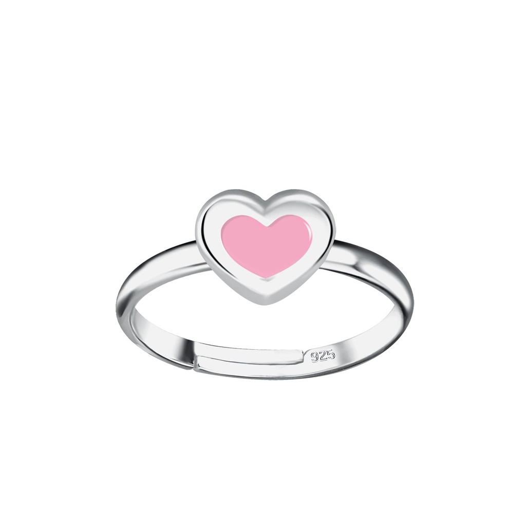 [10014103] Silver Heart Adjustable Ring