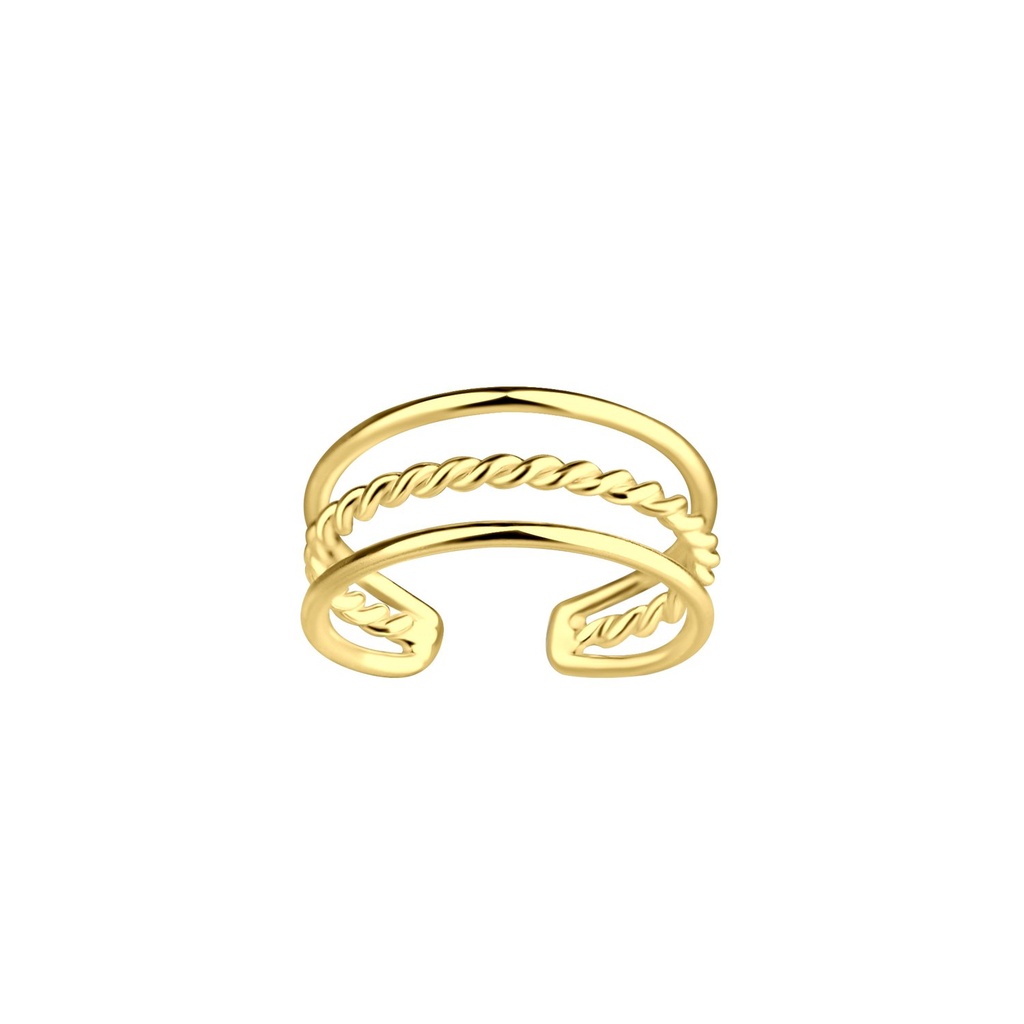 Silver Twisted Ear Cuff