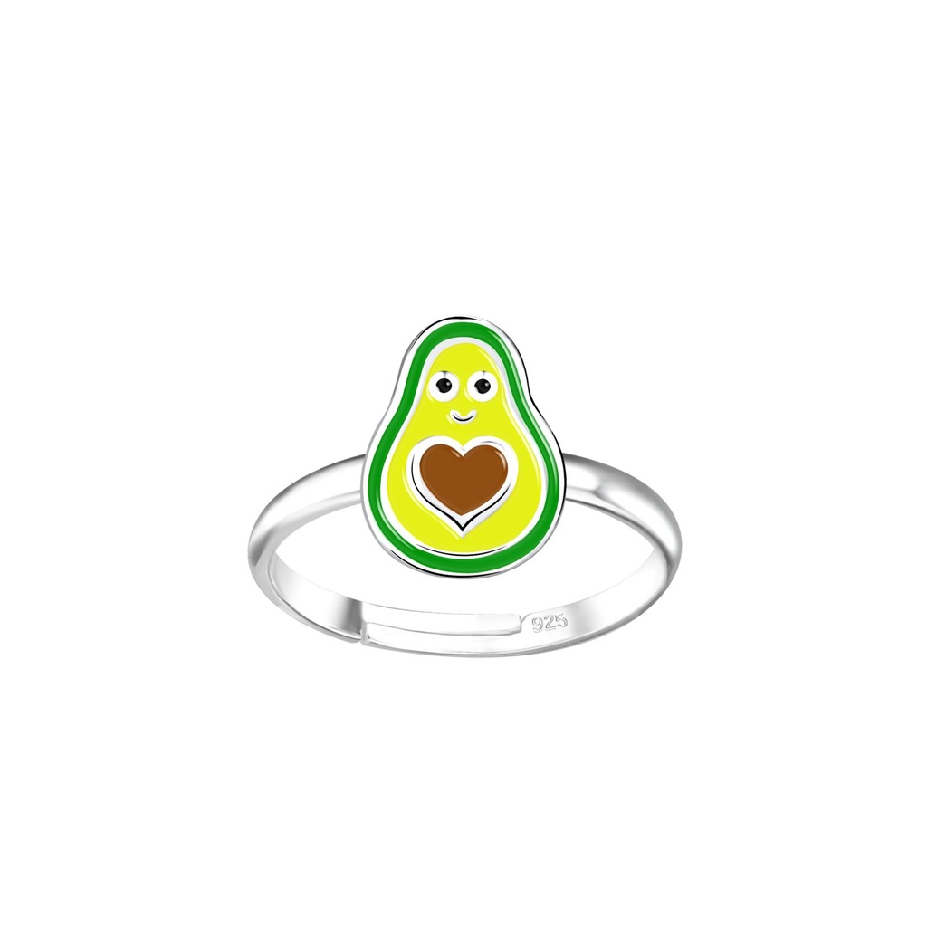 Bague réglable avocat en argent