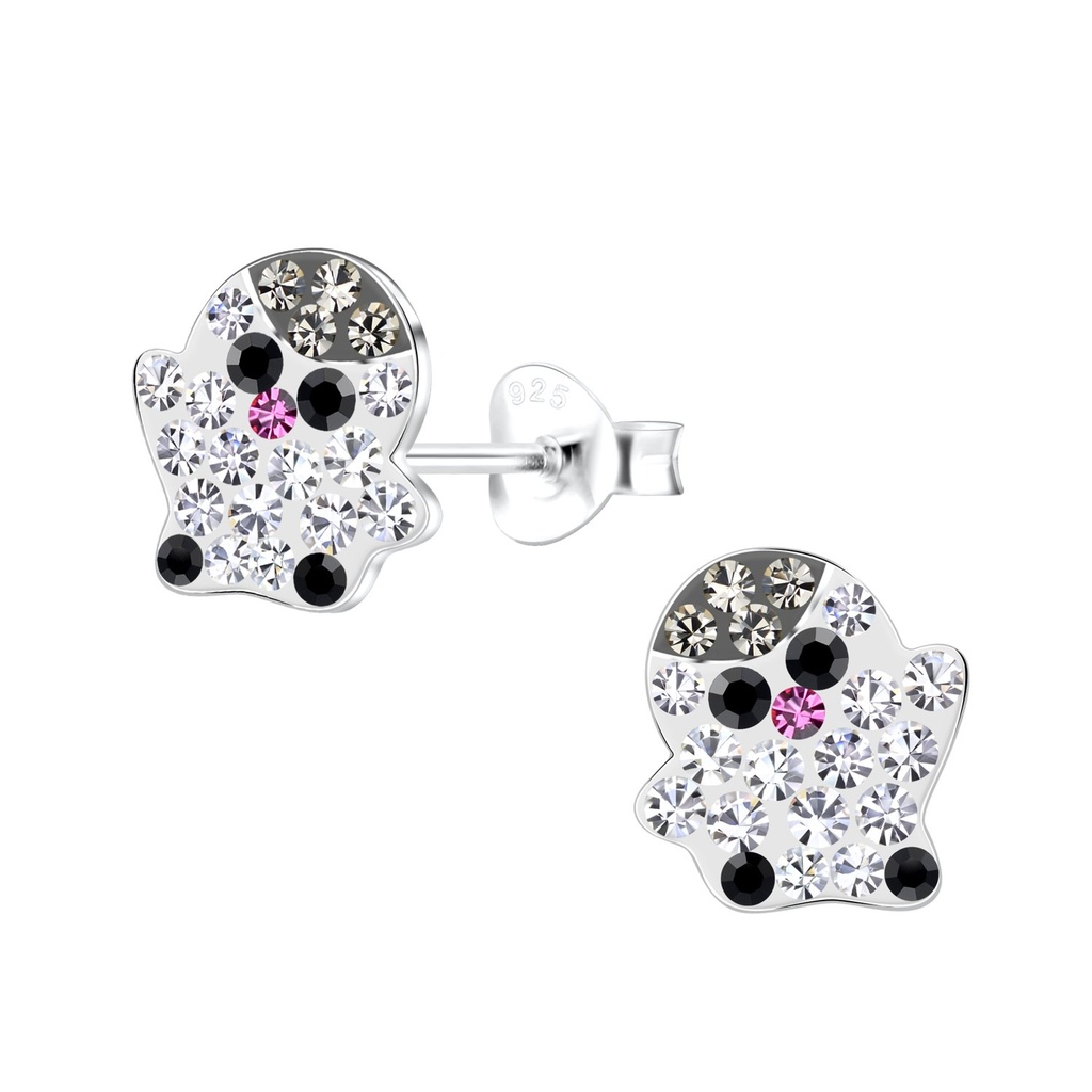 Puces d'oreilles pingouin en argent