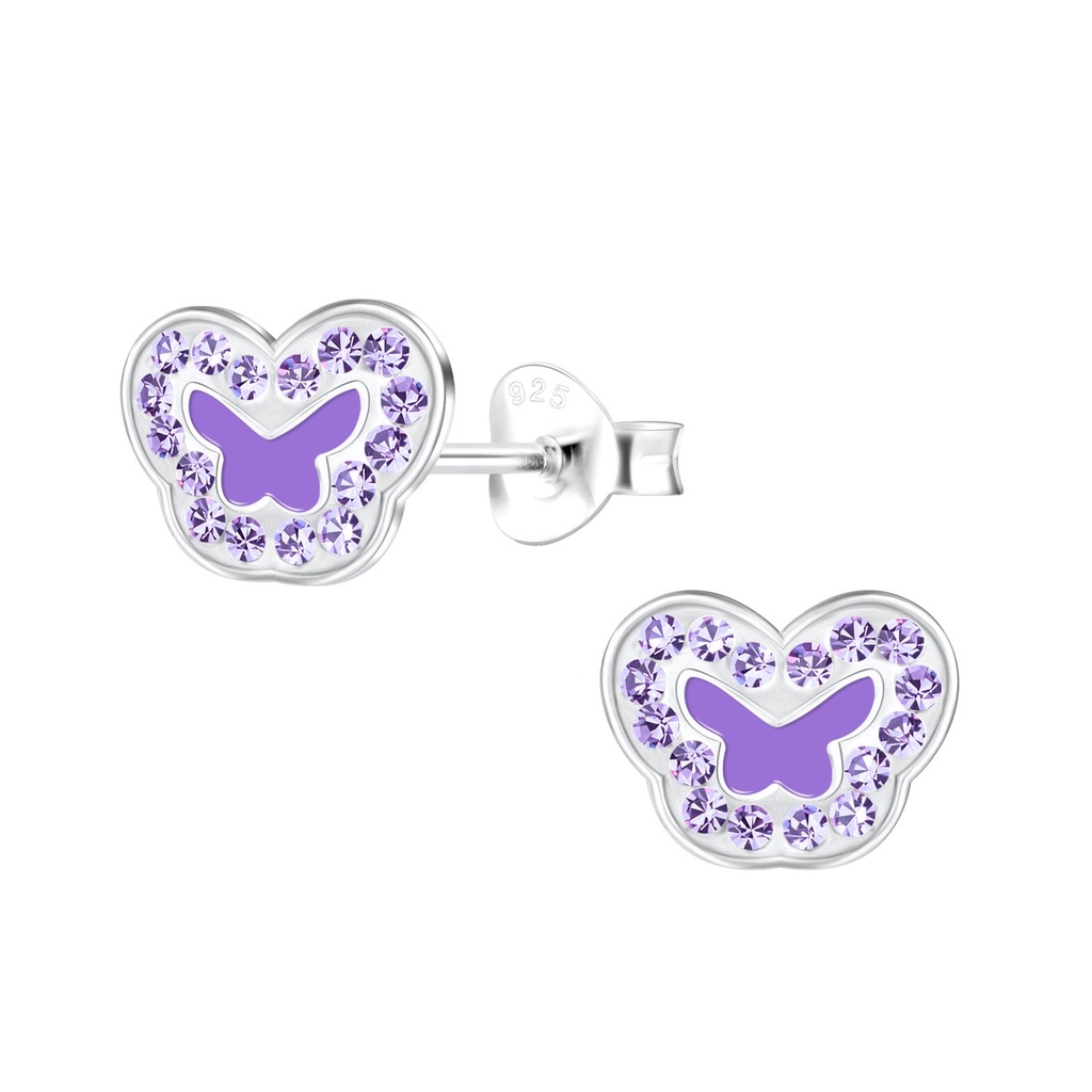 Silver Butterfly Stud Earrings