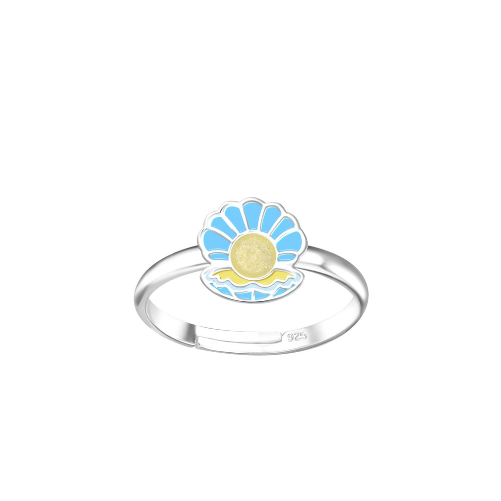 Bague réglable coquillage en argent