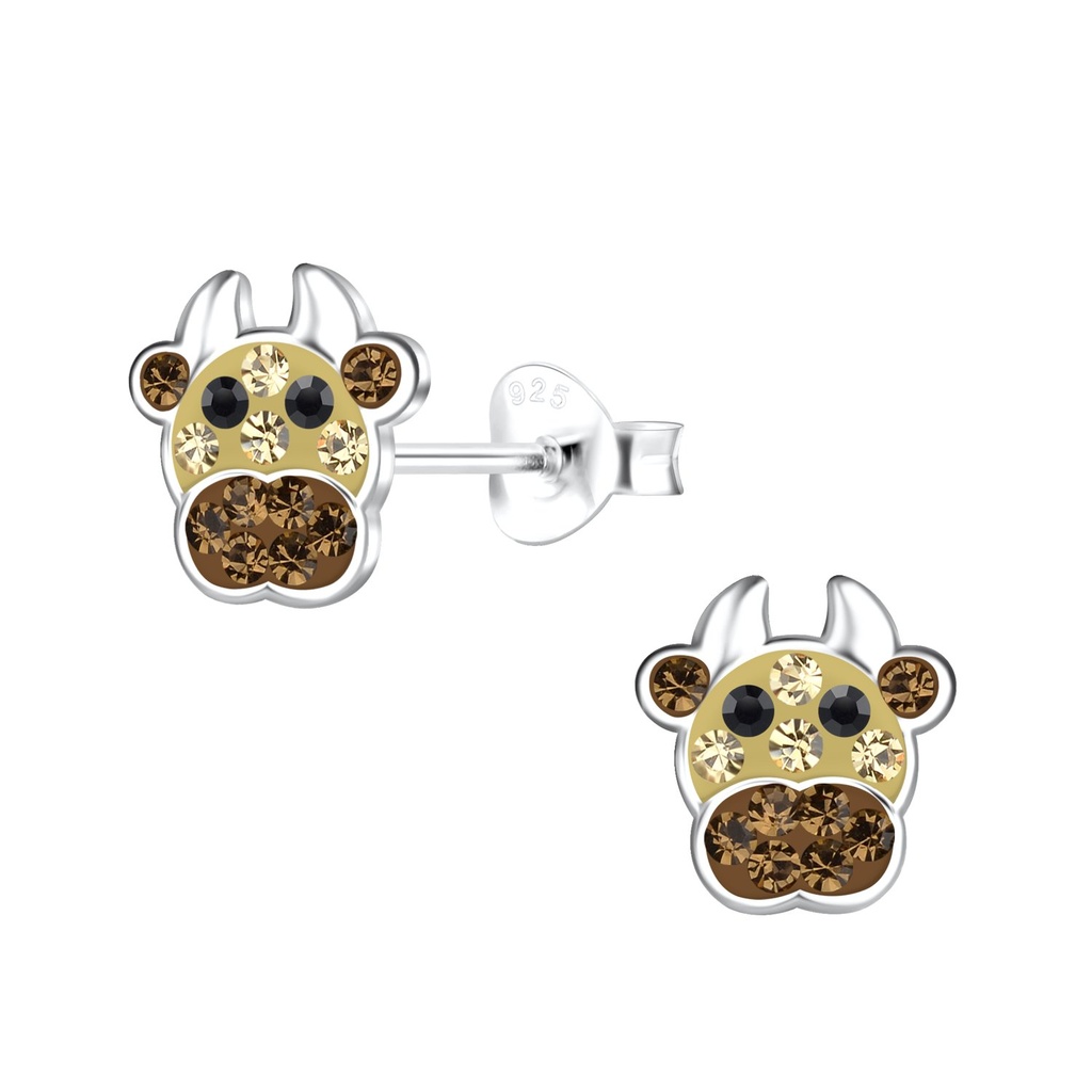 Puces d'oreilles vache en argent