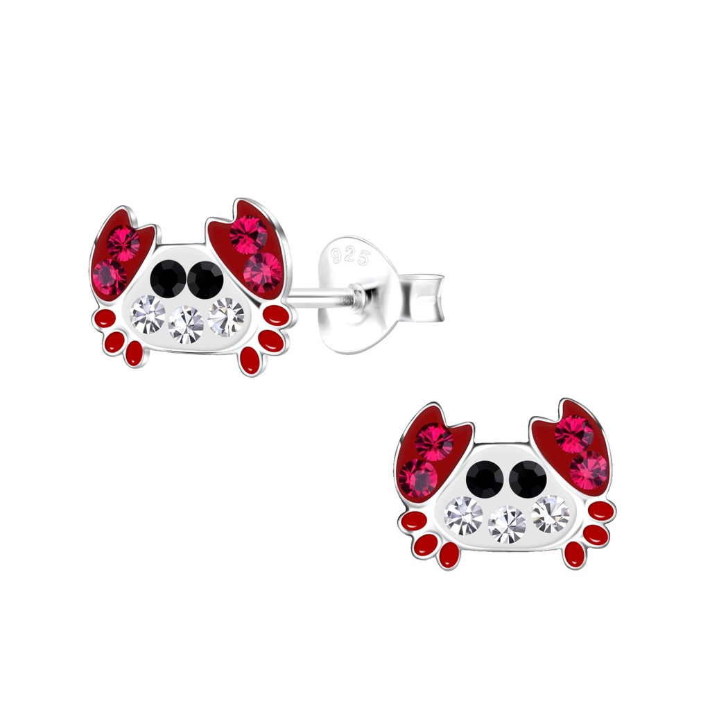 Puces d'oreilles crabe en argent