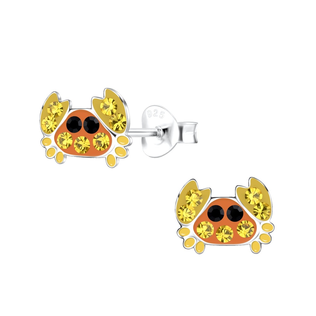 Puces d'oreilles crabe en argent