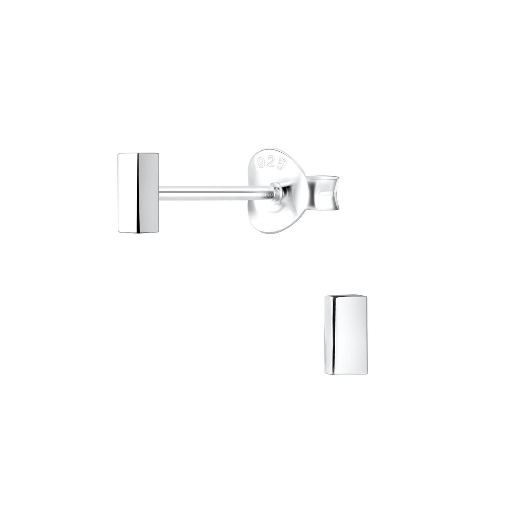 Puces d'oreilles barre en argent
