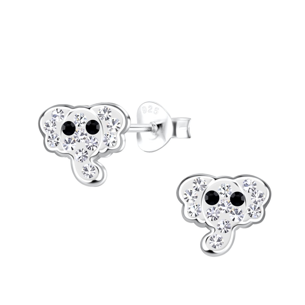 Silver Elephant Stud Earrings