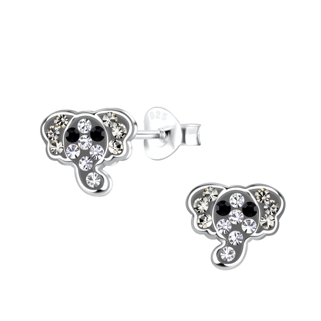 Puces d'oreilles éléphant en argent