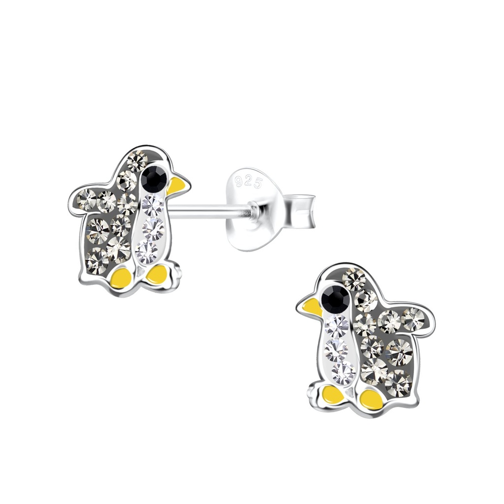 [10029322] Puces d'oreilles pingouin en argent