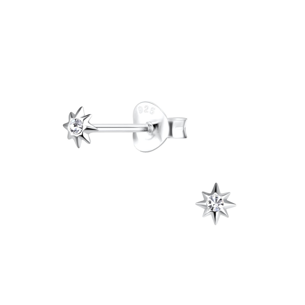 Puces d'oreilles éclat d'étoile en argent